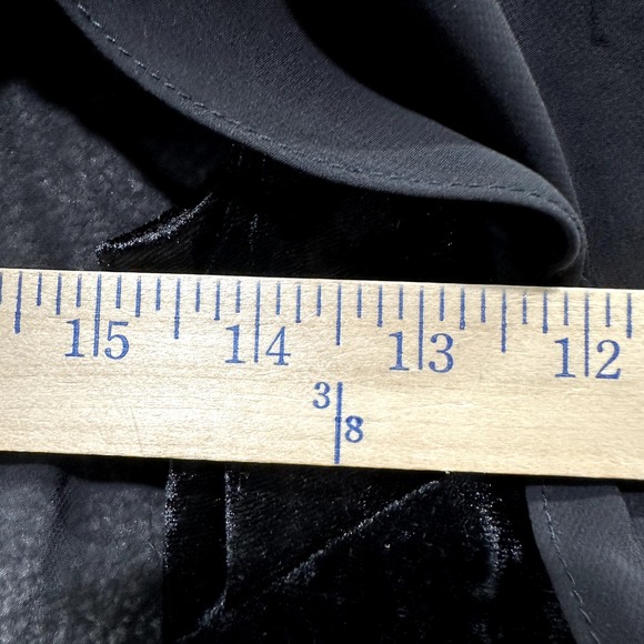 Connected Apparel Dress Womens 8 Black Velvet Knee Length - Picture 10 of 12